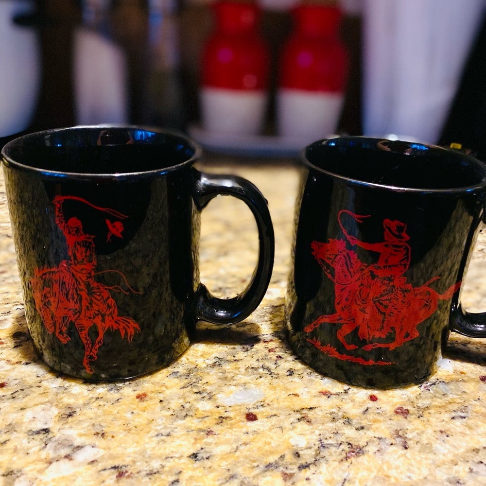 Vintage Marlboro Western Buck Rider Mugs
